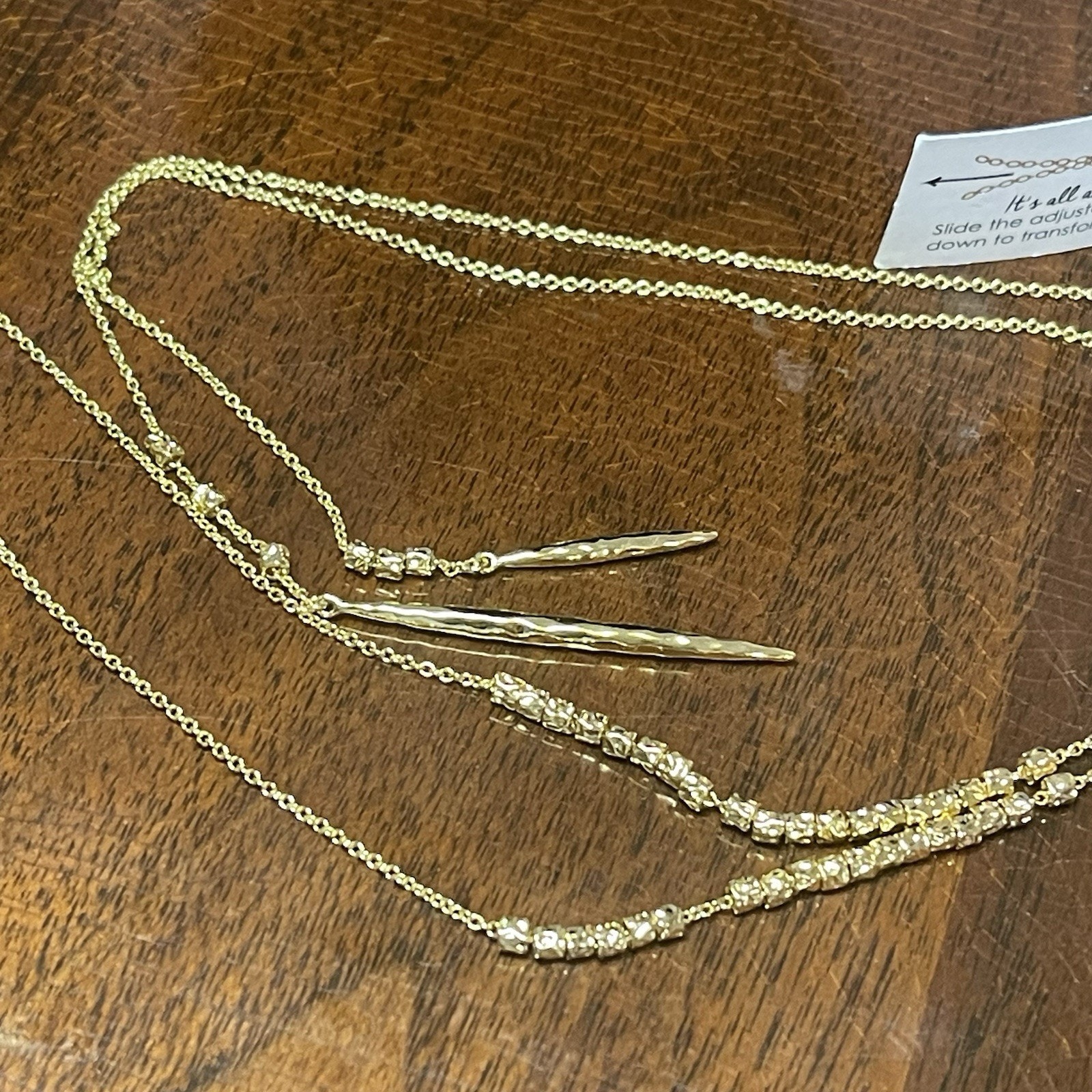 Gorjana Nwt 18k Plated Versatile Lariat Bolo Necklace 36” — image 7 of 7